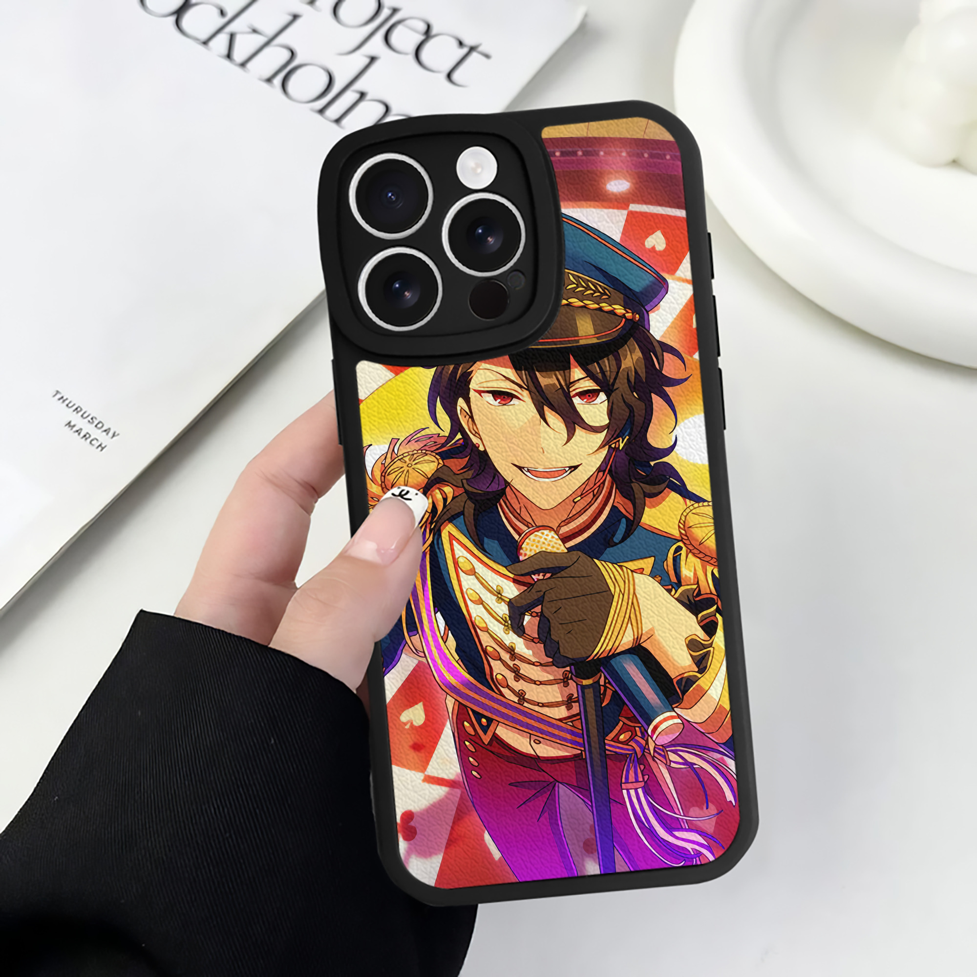 （画像用） あんさんぶるスターズ! Ensemble Stars 【iPhone 16シリーズ対応】シリコンスマホケース（レザー調） 材質：シリコン